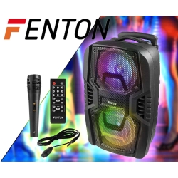 Kolumna mobilna imprezowa Fenton FT208LED, karaoke z Bluetooth - 500W